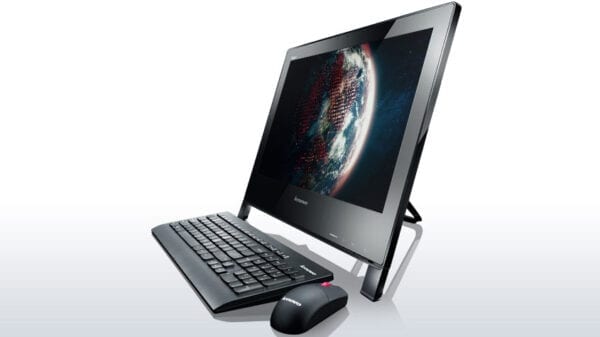 Lenovo ThinkCentre Edge 92z with Keyboard and Mouse on White Background
