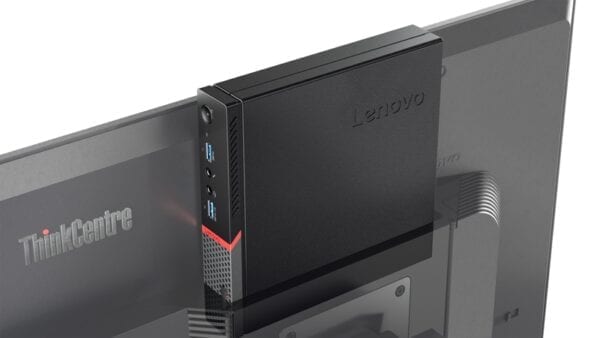 Lenovo ThinkCentre m700 and Pencil on White Background