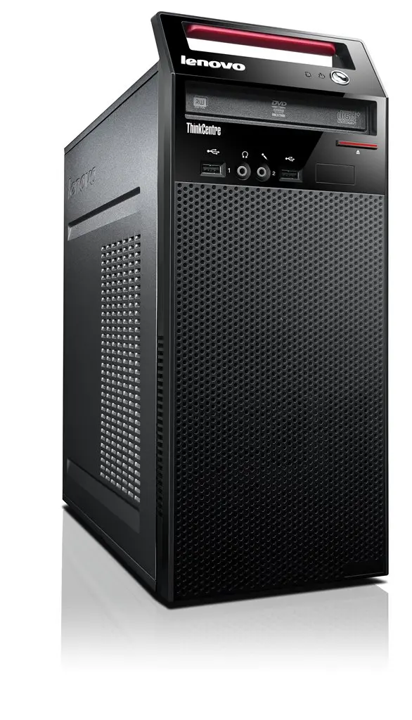 Lenovo ThinkCentre e73 Tower on White Background