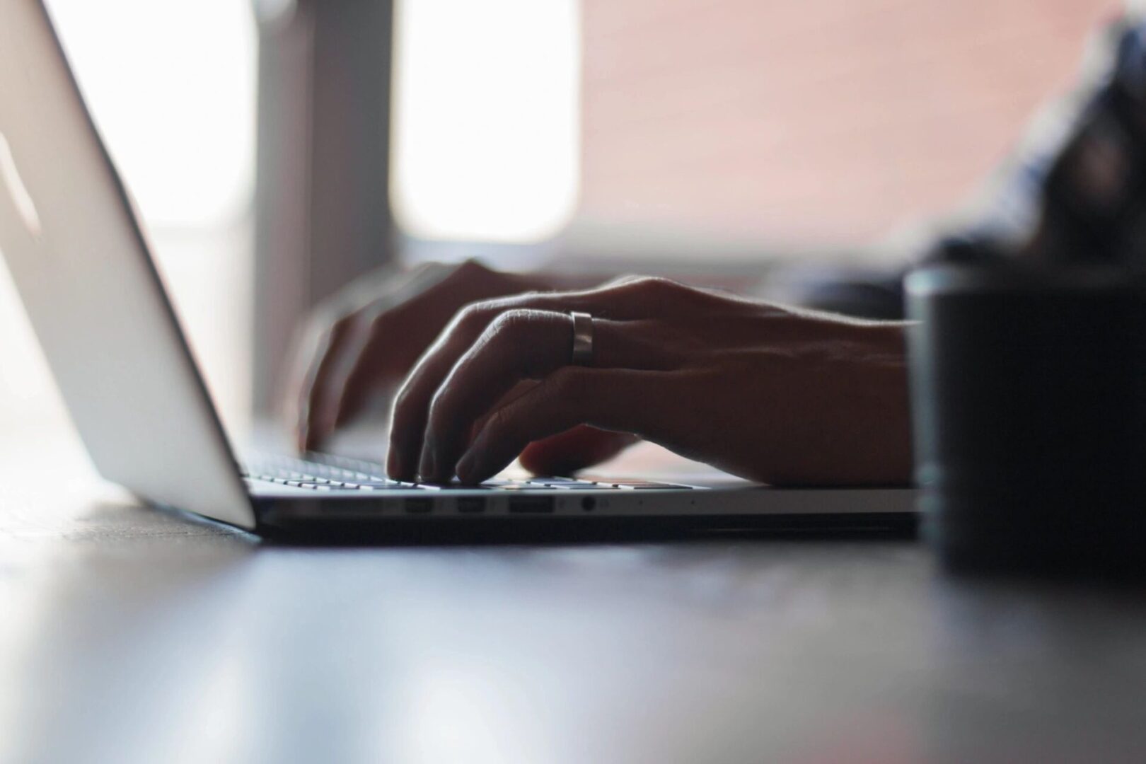 Person Using Laptop Computer